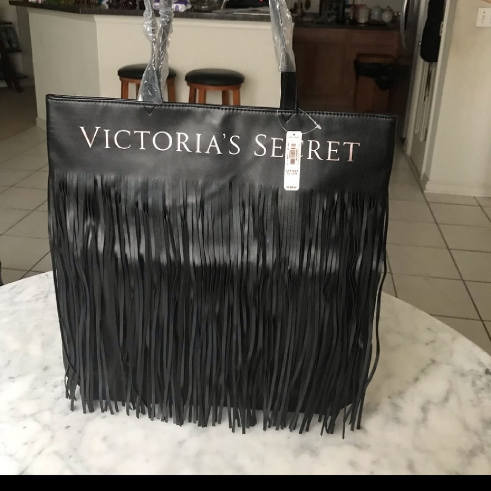 NWT VICTORIA'S SECRET FRINGED TOTE